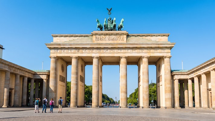 Brandenburg Gate in Berlin on a clear day